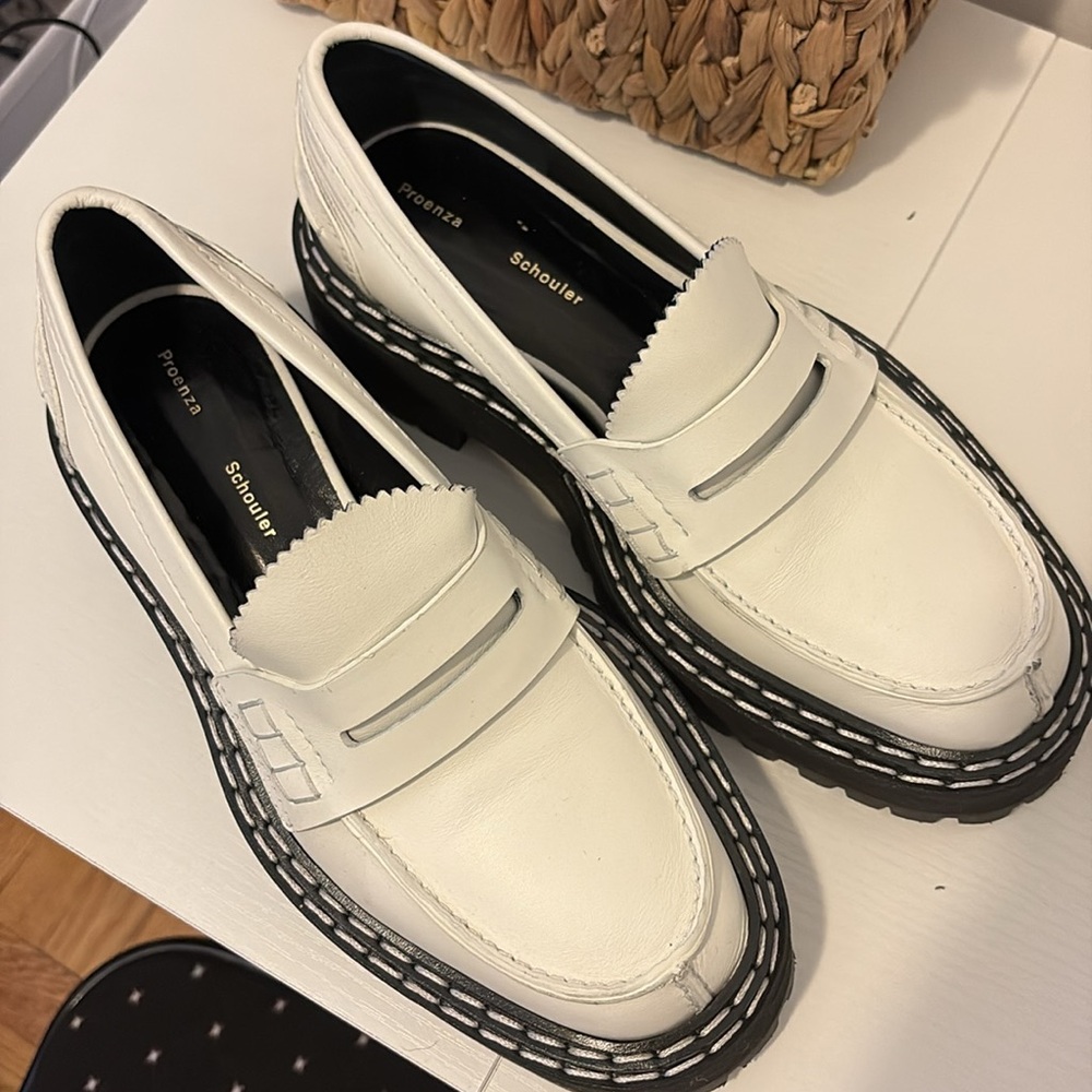 Proenza Schouler White and Black Platform Loafers - Picture 5 of 7